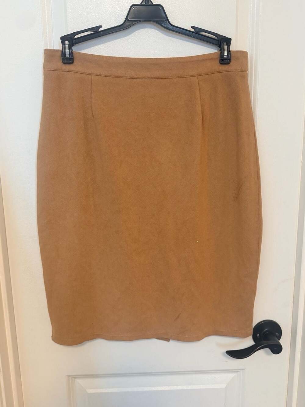 Lulus Tan Faux Suede Pencil Skirt Size M